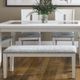 Jofran Inc. Urban Icon Gray/White Upholstered Bench-1
