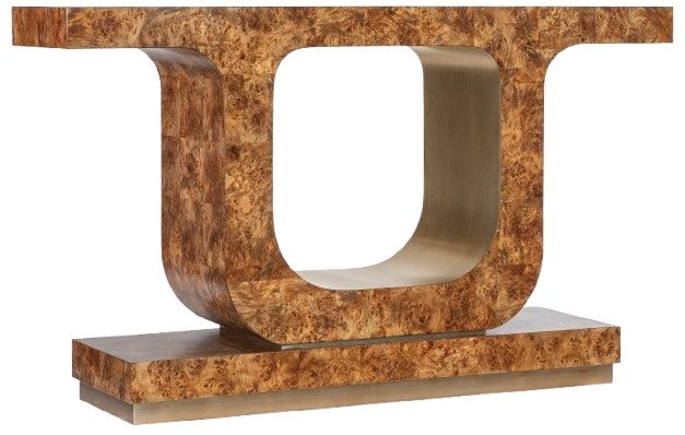 Hooker® Furniture Melange Burlesque Warm Golden Console Table with Gold Plynth  Base-0
