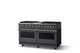 Viking® 5 Series 60" Cast Black Pro Style Dual Fuel (LP) Range with Polished Chrome Trim-2