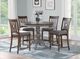 Flexsteel® Plymouth® Distressed Graywash Round Counter Table with Medium Brown Top-4