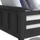 Elements International Hampton Kids Charcoal Youth Twin/Full Loft Bed with Staircase and Trundle-3