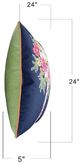 Stylecraft Tinck Dark Blue/Light Green Velvet Throw Pillow-5
