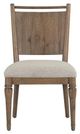 Liberty Furniture Hickory Grove Elliston Oatmeal/Heirloom Brown Panel Back Dining Side Chair-2