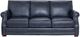 Futura Leather Delta Blue/Espresso Sofa-2