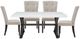 Elements International Lexi 5-Piece Taupe/White Rectangular Dining Set-0