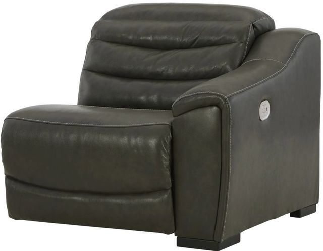 Signature Design by Ashley® Center Line 3-Piece Dark Gray Power Reclining Console Loveseat -2