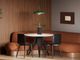 EQ3 Mesa Black/White Marble Round Dinette Table-4