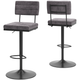 Signature Design by Ashley® Strumford Black/Gray Tall Swivel Bar Stool-1