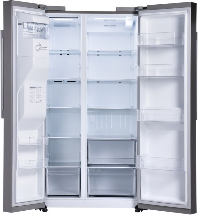 LG 36" 26.6 Cu. Ft. PrintProof™ Stainless Steel Side by Side Refrigerator with Ice/Water Dispenser and Bar Handle Design-3