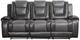 Homelegance® Briscoe Dark Gray/Light Gray Manual Double Reclining Sofa with Center Drop-Down Cup Holders-2