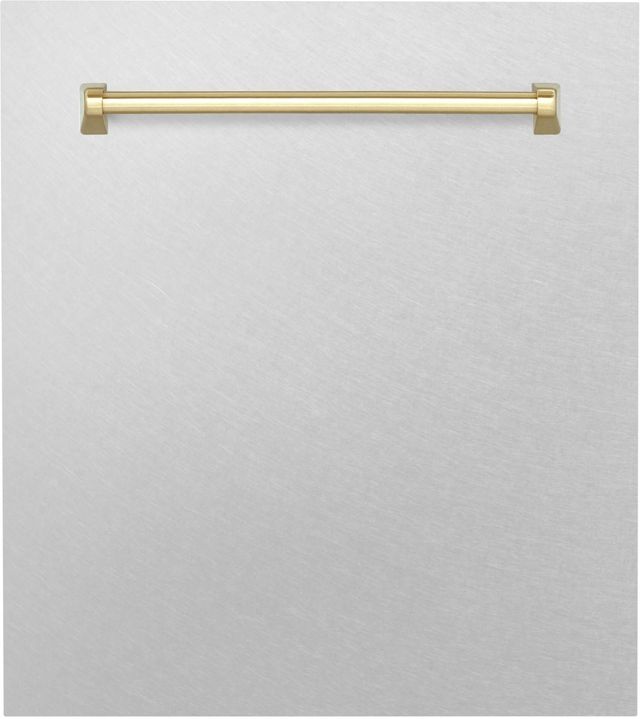 ZLINE Autograph Edition Tallac 24" Fingerprint Resistant Satin Stainless Steel Dishwasher Panel-0