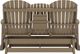 Signature Design by Ashley® Hyland Wave Driftwood Plastic Outdoor Glider Loveseat-3