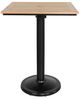 CabanaCoast® Customizable Skye Aluminum/Wooden 32" Outdoor Square Pedestal Balcony Table-1