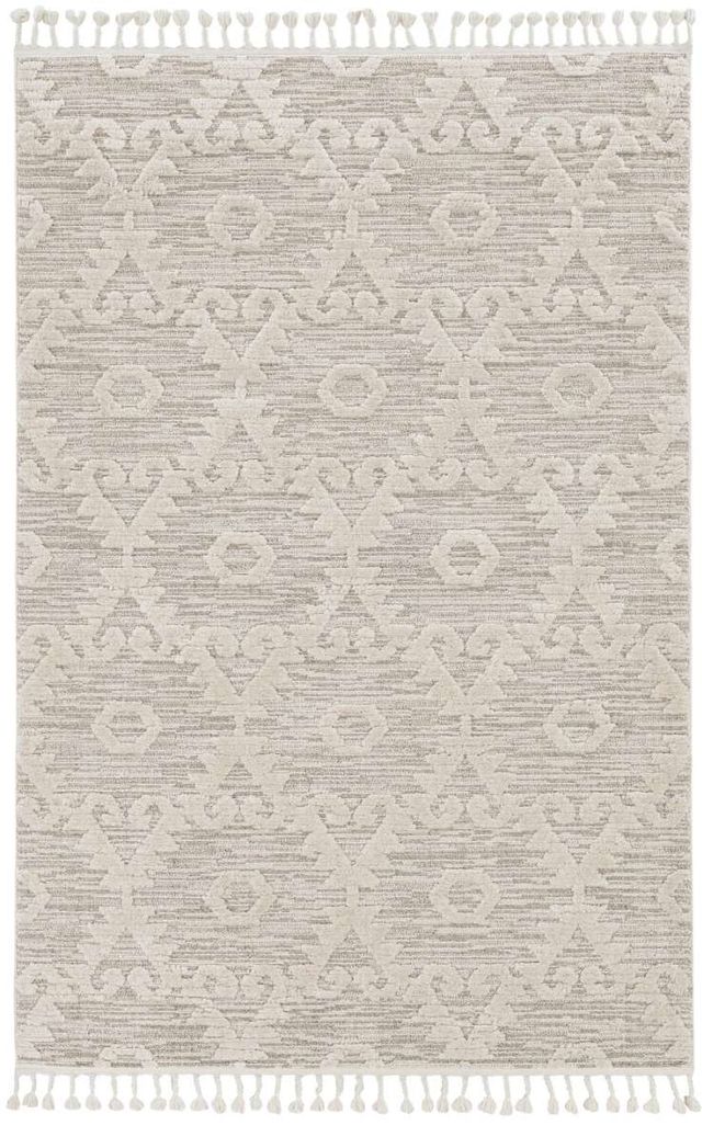 KAS Rugs Willow Ivory Beige Boho 5'x8' Rug-0