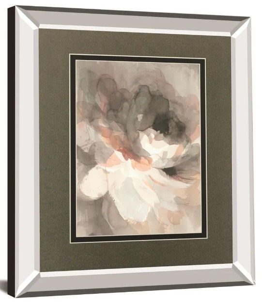 Classy Art Abstract Peony By Danhui Nai Mirror Framed Wall Art-0