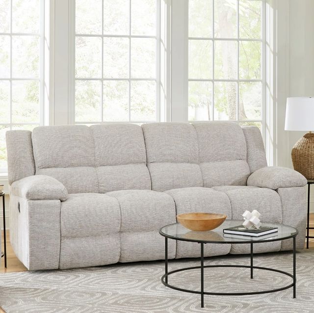 Parker House® Buster Opal Taupe Manual Dual Reclining Sofa-2