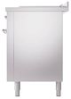 Ilve® Nostalgie II Noblesse 60'' Stainless Steel Pro Style Dual Fuel Range with Chrome Trim-3