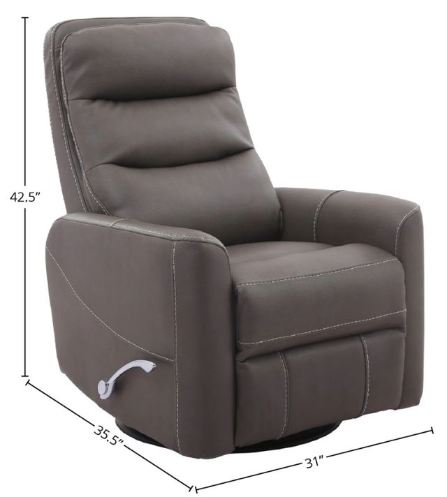 Parker House® Hercules Haze Manual Swivel Glider Recliner-2