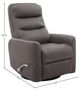 Parker House® Hercules Haze Manual Swivel Glider Recliner-2