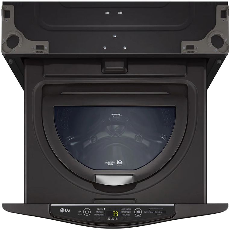 LG SideKick 1.0 Cu. Ft. Black Steel Pedestal Top Load Washer