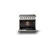 Viking® 5 Series 36" Pure White Pro Style Induction Range with Polished Chrome Trim-1