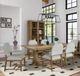 Bernards Tarrington Cashew Trestle Dining Table with Extension Leaf-1