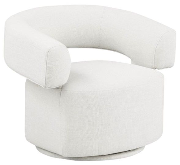 Meridian Furniture Niya Cream Swivel Accent Chair-0