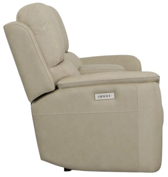 Flexsteel® Henry Beige Power Reclining Loveseat with Console and Power Headrests-3