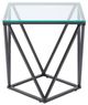 Homelegance® Luca Glass Top End Table with Black Base-1