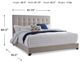 Signature Design by Ashley® Dolante Beige King Upholstered Panel Bed-2