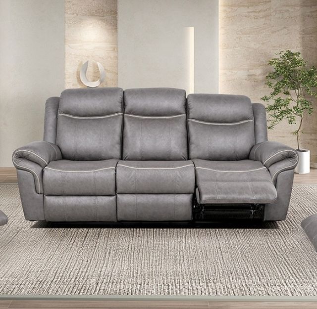 Furniture of America® Agata Warm Gray Manual Sofa-1