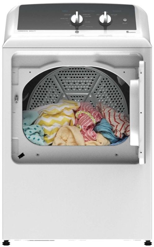 GE® 6.2 Cu. Ft. White Front Load Electric Dryer-4