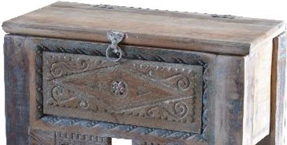 Jaipur Furniture Wdn. Old World Brown Sword Chest-1