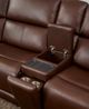 Flexsteel® Oasis Truffle Leather Power Sectional with Custom Layout Options-3