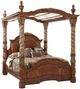 Michael Amini® Villa Valencia® Classic Chestnut California King Canopy Bed-2