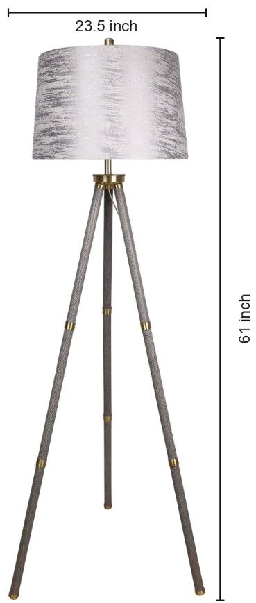Classy Living Luxe Tripod Elegance Greige Floor Lamp-1