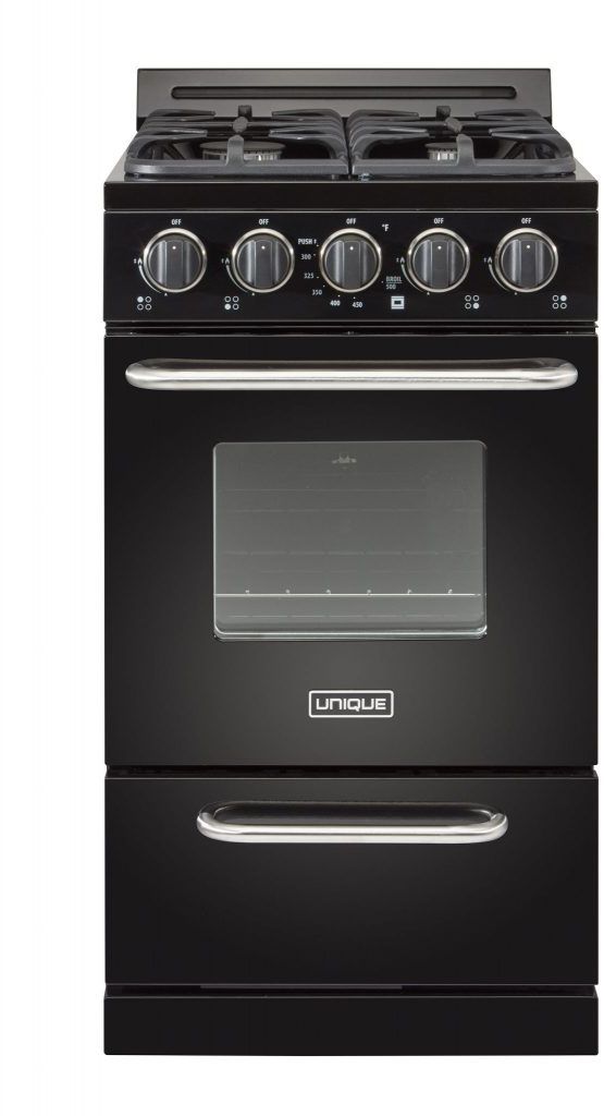 Unique® Appliances Classic 20" Black Freestanding Liquid Propane Gas Range-0
