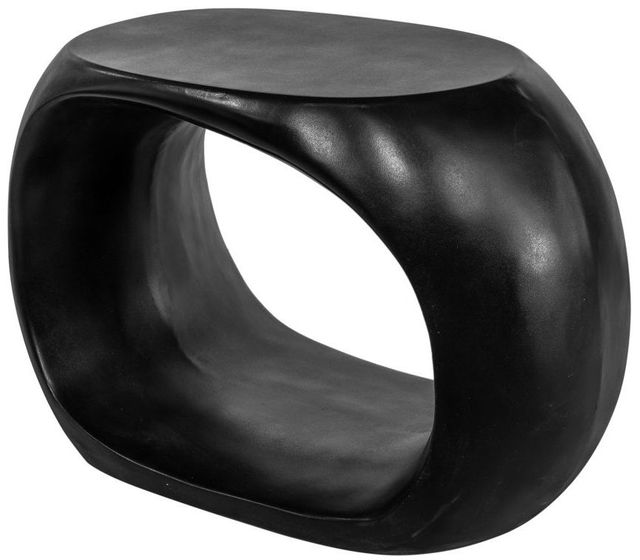 Moe's Home Collection Albers Black Concrete Outdoor Stool-1