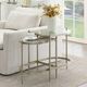 ACME Furniture Zaba Glass Top Nesting Table with Champagne Base-1