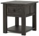 Magnussen Home® Garrett Weathered Charcoal End Table-0