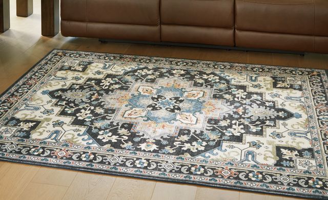 Signature Design by Ashley® Leningston Black/Blue/Cream 8'x10' Area Rug-1