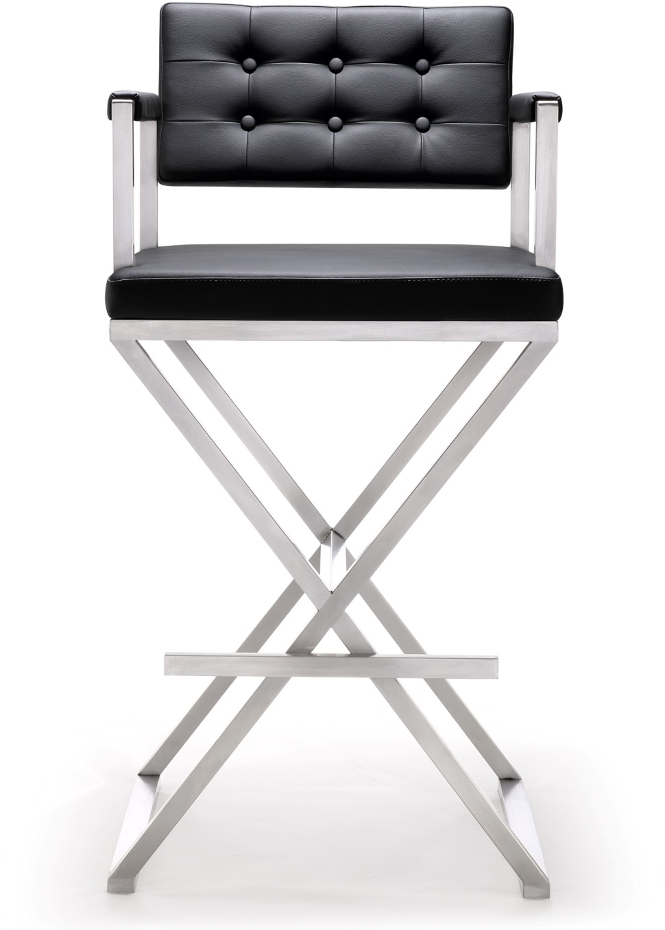 Director Black Steel Bar Stool