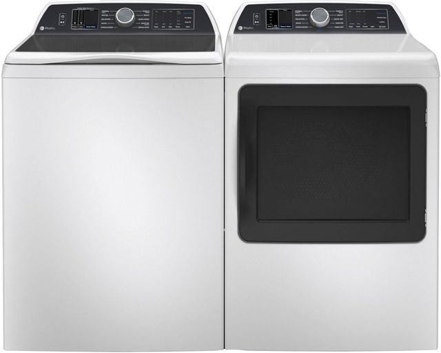 GE Profile™ White Top Load Washer & Electric Dryer Laundry Pair-0