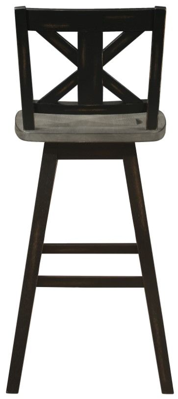 Homelegance® Amsonia Black Sand/Distressed Gray Pub Height Chair-3