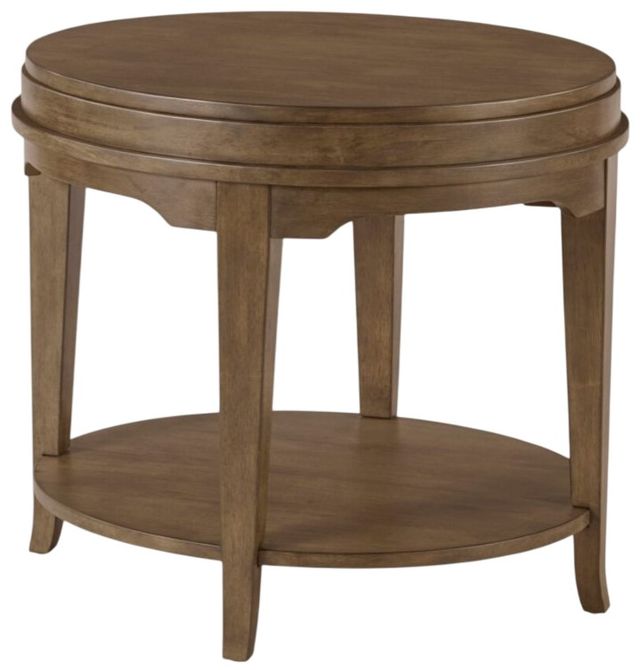 Creek Side Customs Nicolette Brown Oval End Table-1