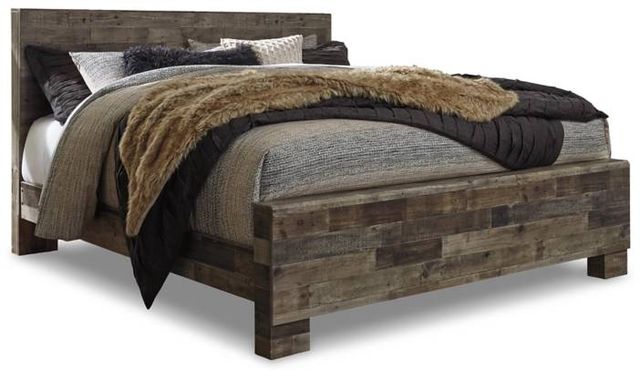 Benchcraft® Derekson 6-Piece Multi Gray King Panel Bed Set-1