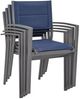 Signature Design by Ashley® Point Bonita 4-Piece Blue/Gray Aluminum Outdoor Sling Arm Chair-2