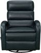 BarcaLounger® Nick Ryegate Sapphire Blue Leather Manual Swivel Glider Recliner-3