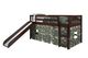 Donco Kids Mission Dark Cappuccino Twin Low Loft Bed with Camo Tent Kit-0