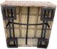 Plank & Hide Julian Brown Aluminum/Fabric/Wicker Outdoor Ottoman-2